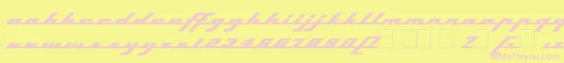 Topsh ffy Font – Pink Fonts on Yellow Background