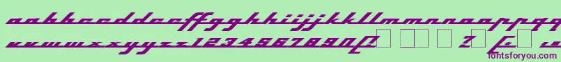 Topsh ffy Font – Purple Fonts on Green Background