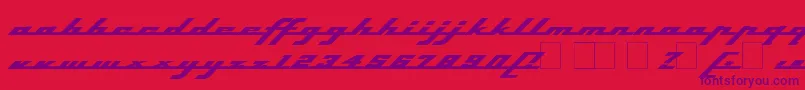 Topsh ffy Font – Purple Fonts on Red Background