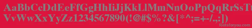 TimesTenCeBold Font – Gray Fonts on Red Background