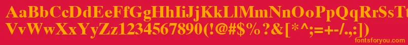 TimesTenCeBold Font – Orange Fonts on Red Background