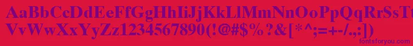TimesTenCeBold Font – Purple Fonts on Red Background