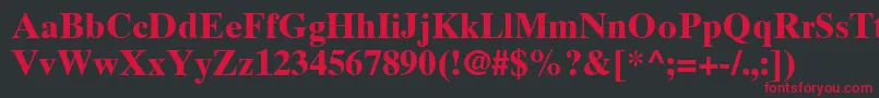 TimesTenCeBold Font – Red Fonts on Black Background