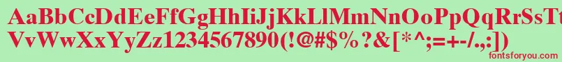 TimesTenCeBold Font – Red Fonts on Green Background