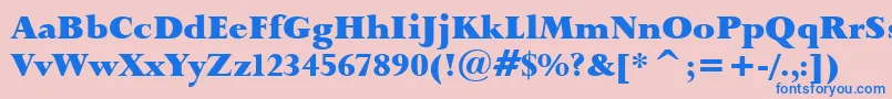 Lapidary333BlackBt Font – Blue Fonts on Pink Background