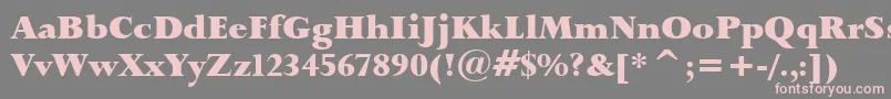 Lapidary333BlackBt Font – Pink Fonts on Gray Background