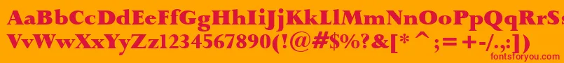 Lapidary333BlackBt Font – Red Fonts on Orange Background