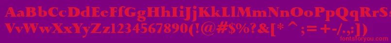 Lapidary333BlackBt Font – Red Fonts on Purple Background