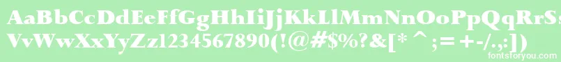 Lapidary333BlackBt Font – White Fonts on Green Background