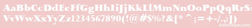 Lapidary333BlackBt Font – White Fonts on Pink Background