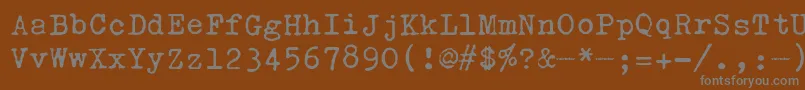 fuente OlivettiValentine – Fuentes Grises Sobre Fondo Marrón