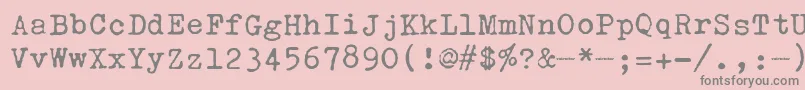フォントOlivettiValentine – ピンクの背景に灰色の文字