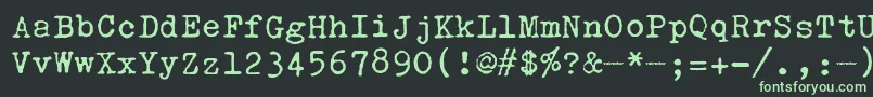 Шрифт OlivettiValentine – зелёные шрифты на чёрном фоне