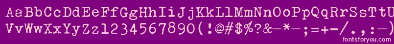 OlivettiValentine Font – Pink Fonts on Purple Background