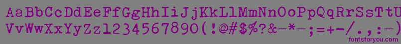 Шрифт OlivettiValentine – фиолетовые шрифты на сером фоне
