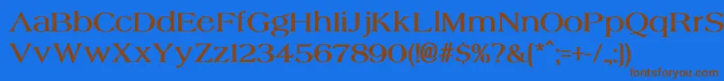 フォントAgateBold – 茶色の文字が青い背景にあります。