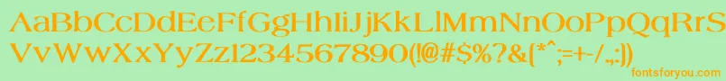 AgateBold Font – Orange Fonts on Green Background