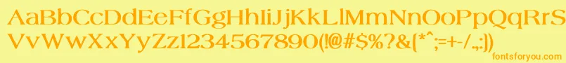 AgateBold Font – Orange Fonts on Yellow Background