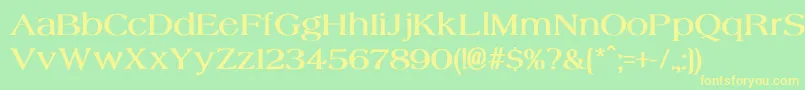 AgateBold Font – Yellow Fonts on Green Background