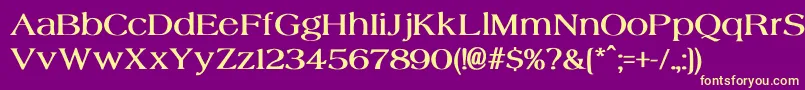 AgateBold Font – Yellow Fonts on Purple Background