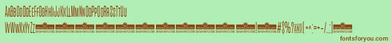 CinematograficaExtralightTrial Font – Brown Fonts on Green Background