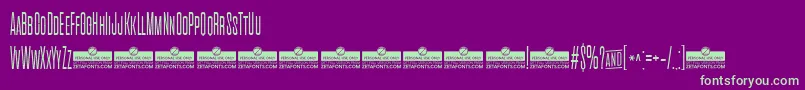 CinematograficaExtralightTrial Font – Green Fonts on Purple Background