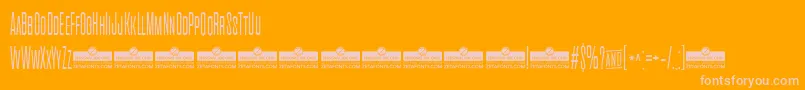 CinematograficaExtralightTrial Font – Pink Fonts on Orange Background