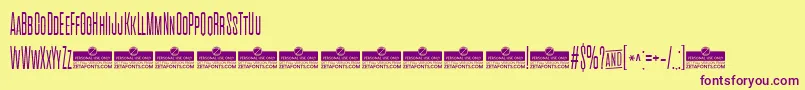 CinematograficaExtralightTrial Font – Purple Fonts on Yellow Background