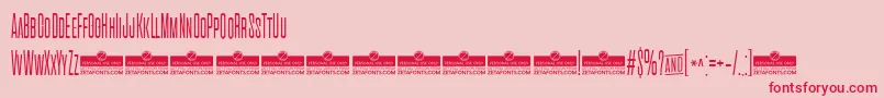 CinematograficaExtralightTrial Font – Red Fonts on Pink Background