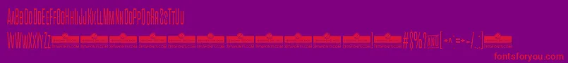 Weitere Informationen zur CinematograficaExtralightTrial-Schriftart CinematograficaExtralightTrial-Schriftart – Rote Schriften auf violettem Hintergrund