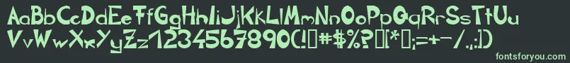 Circline Font – Green Fonts on Black Background
