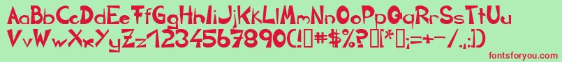 Circline Font – Red Fonts on Green Background