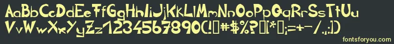 Circline Font – Yellow Fonts on Black Background