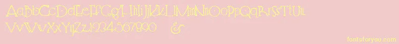 Hendershot-Schriftart – Gelbe Schriften auf rosa Hintergrund