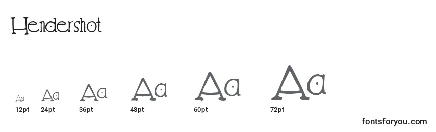Hendershot Font Sizes
