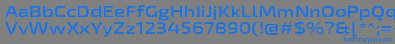 Exo2Semiboldexpanded Font – Blue Fonts on Gray Background