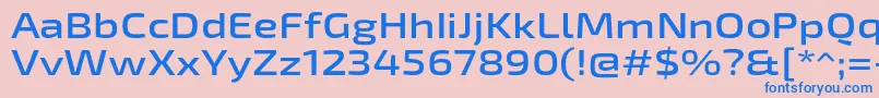 Exo2Semiboldexpanded Font – Blue Fonts on Pink Background