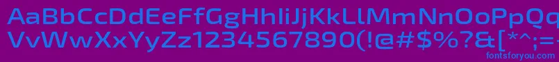 Exo2Semiboldexpanded Font – Blue Fonts on Purple Background