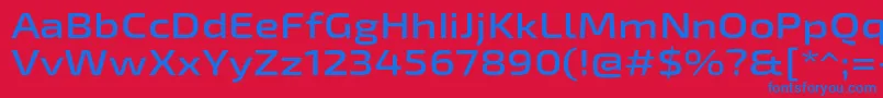 Exo2Semiboldexpanded Font – Blue Fonts on Red Background