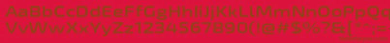 Exo2Semiboldexpanded Font – Brown Fonts on Red Background
