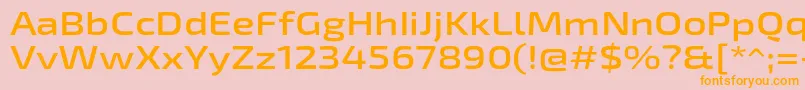 Exo2Semiboldexpanded Font – Orange Fonts on Pink Background