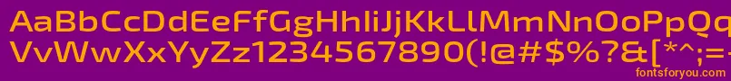 Exo2Semiboldexpanded Font – Orange Fonts on Purple Background