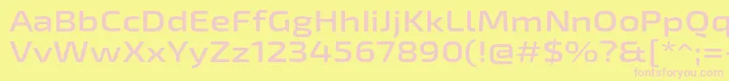 Exo2Semiboldexpanded Font – Pink Fonts on Yellow Background