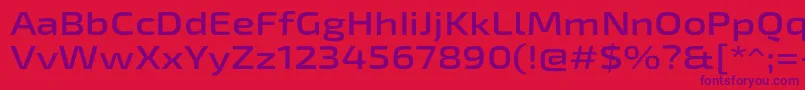 Exo2Semiboldexpanded Font – Purple Fonts on Red Background