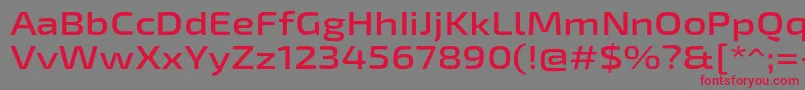 Exo2Semiboldexpanded Font – Red Fonts on Gray Background