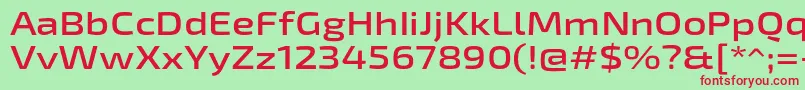 Exo2Semiboldexpanded Font – Red Fonts on Green Background