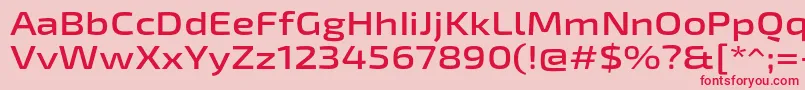 Police Exo2Semiboldexpanded – polices rouges sur fond rose