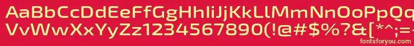 Exo2Semiboldexpanded Font – Yellow Fonts on Red Background