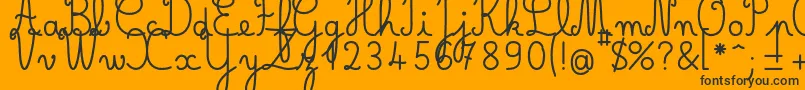 フォントBelleallurecmgras – 黒い文字のオレンジの背景