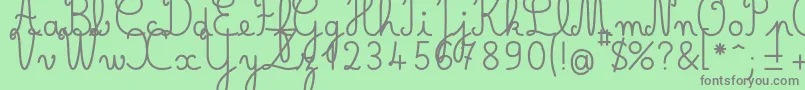 Belleallurecmgras Font – Gray Fonts on Green Background